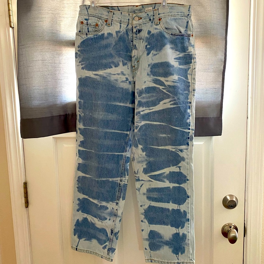 Vintage 90’s Levi’s 512 jeans, one of a kind hand distressed (#32)